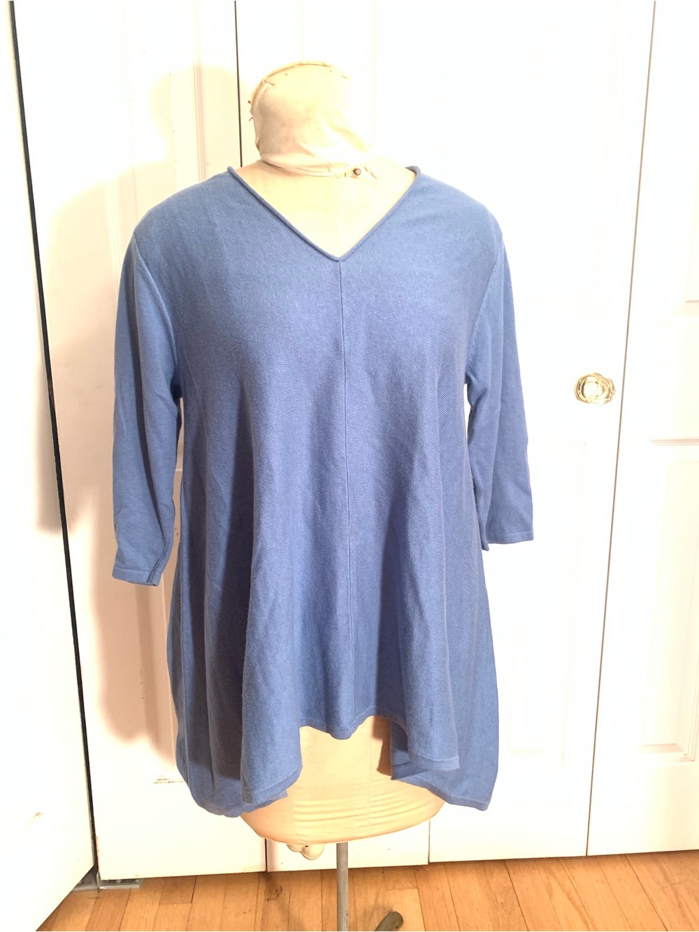 JJill Pure Jill V-Neck Light Blue Flowing Tunic Top
